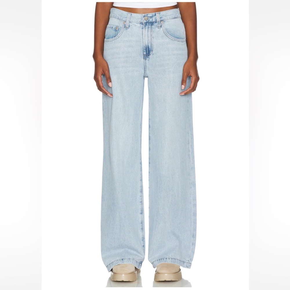 Pistola denim high rise wide leg light wash Women Jeans